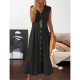 Women's A-Line Shirt Collar Casual Dress Black Women's Dresses - Tophatter Daily Deals