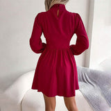 Women's A Line Turtleneck Mini Dress Women's Dresses - Tophatter Daily Deals