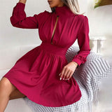 Women's A Line Turtleneck Mini Dress Women's Dresses - Tophatter Daily Deals