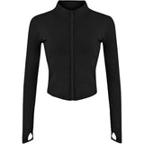 Women's Athletic Full Zip Lightweight Workout Jacket Black Women's Outerwear - Tophatter Daily Deals