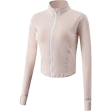 Women's Athletic Full Zip Lightweight Workout Jacket White Women's Outerwear - Tophatter Daily Deals