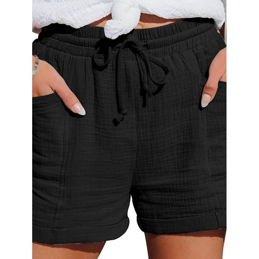 Women's Basic Casual Sports Shorts Black Women's Bottoms - Tophatter Daily Deals