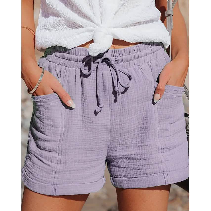 Women's Basic Casual Sports Shorts Purple Women's Bottoms - Tophatter Daily Deals