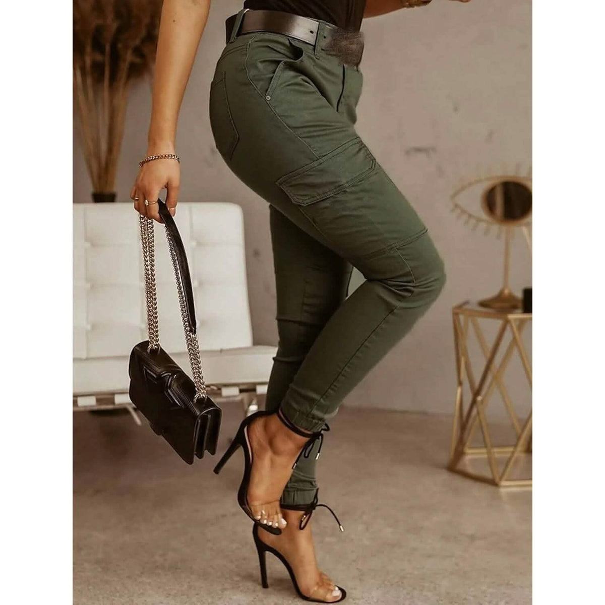 Women's Basic Essential Casual Sporty Tactical Cargo Trousers Women's Bottoms - Tophatter Daily Deals