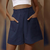 Women's Basic Essential Casual/Sporty Wide Leg Bermuda Shorts Blue Women's Bottoms - Tophatter Daily Deals