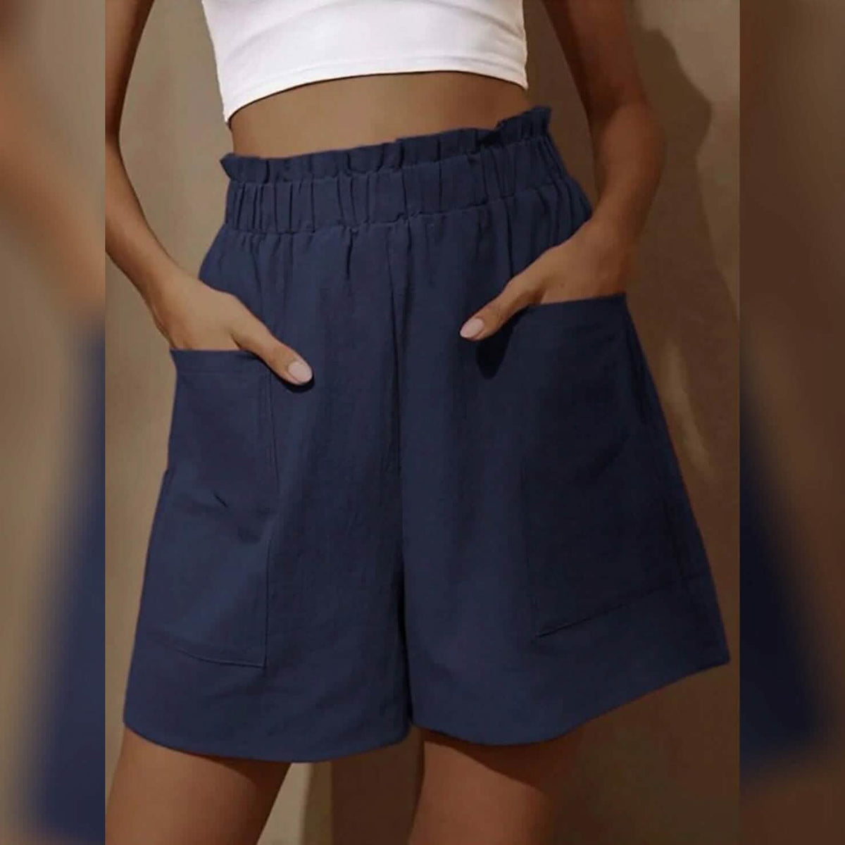 Women's Basic Essential Casual/Sporty Wide Leg Bermuda Shorts Blue Women's Bottoms - Tophatter Daily Deals