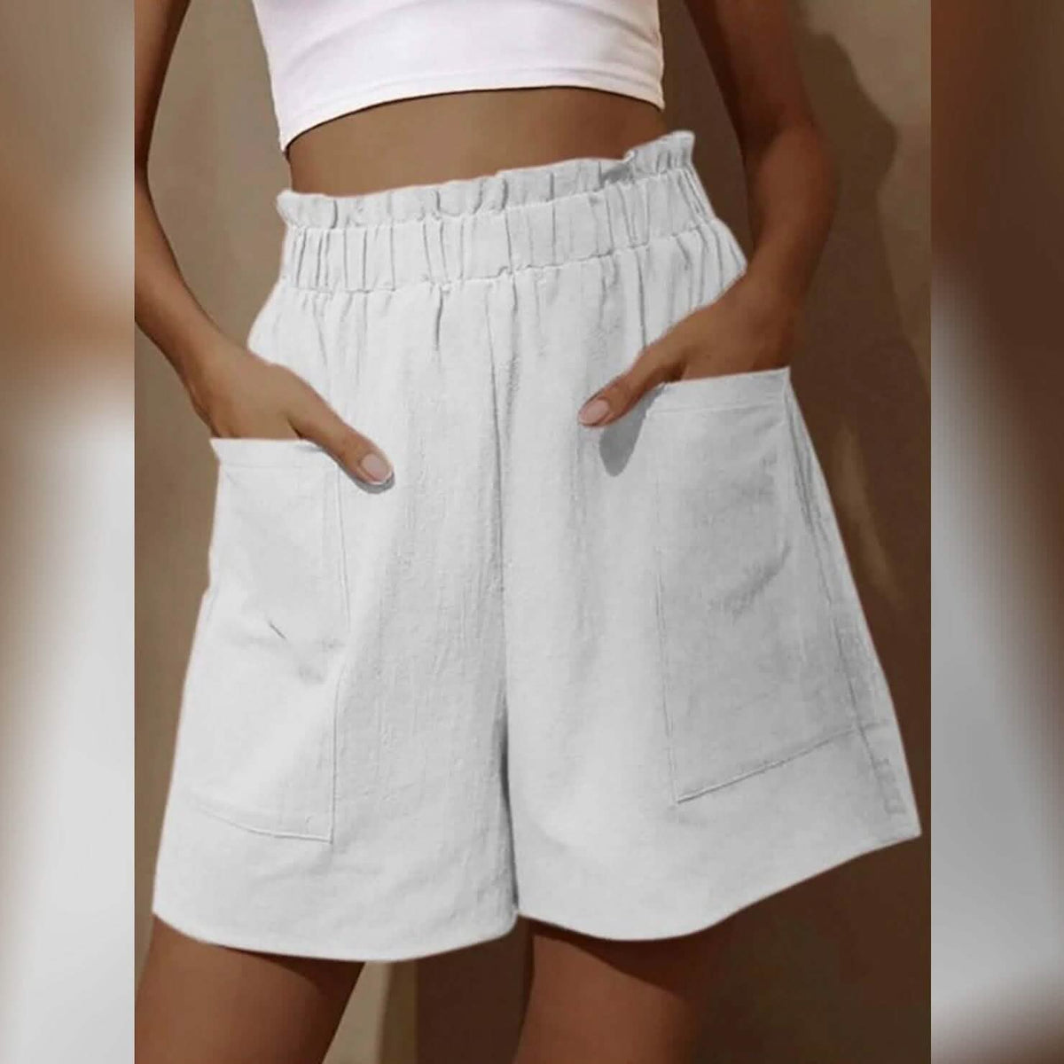 Women's Basic Essential Casual/Sporty Wide Leg Bermuda Shorts White Women's Bottoms - Tophatter Daily Deals