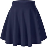 Women's Basic Versatile Flared Mini Skater Skirt Navy Women's Bottoms - Tophatter Daily Deals