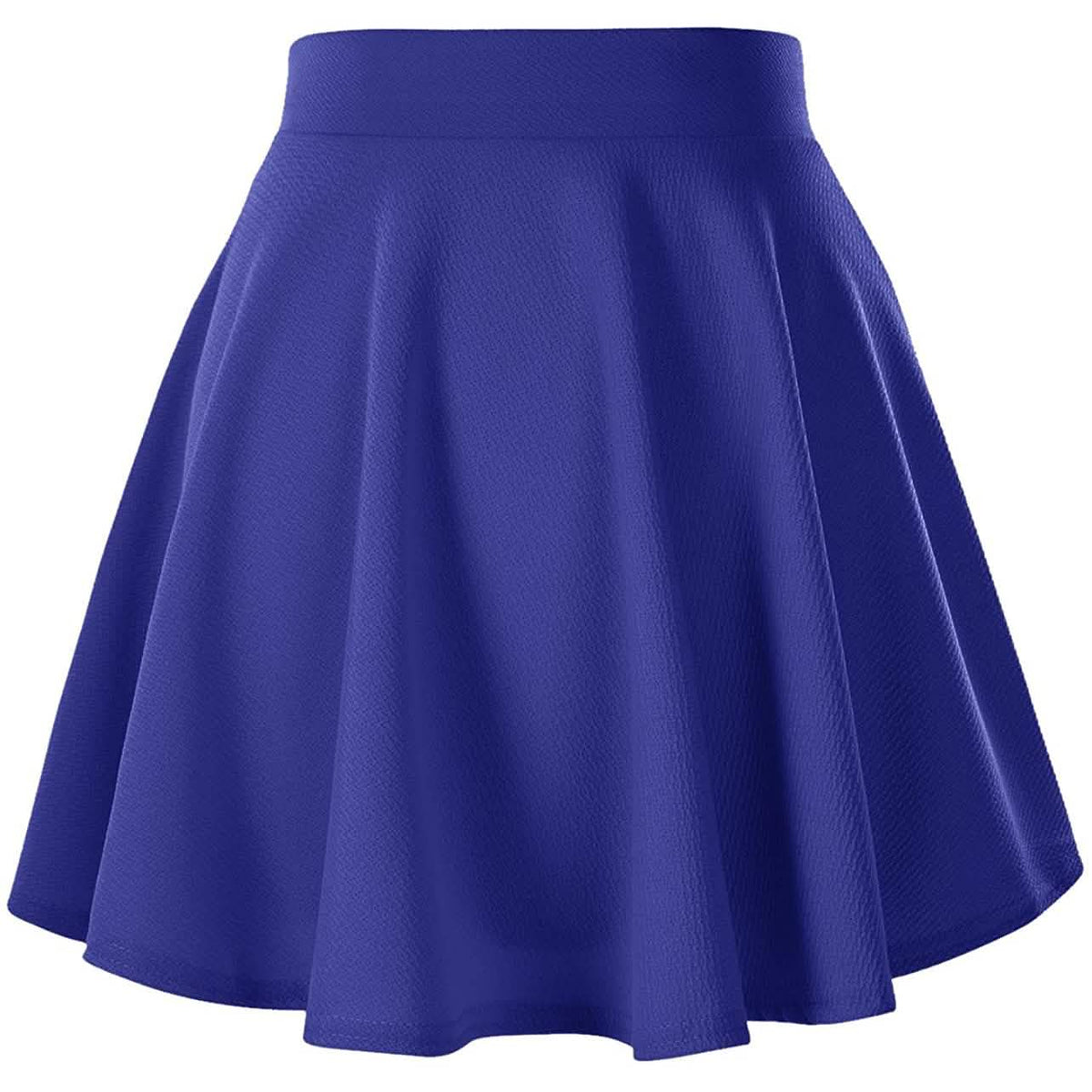 Women's Basic Versatile Flared Mini Skater Skirt Royal Blue Women's Bottoms - Tophatter Daily Deals