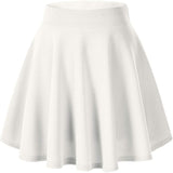 Women's Basic Versatile Flared Mini Skater Skirt White Women's Bottoms - Tophatter Daily Deals