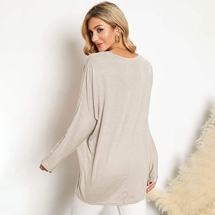 Women's Batwing Sleeve Loose Top Women's Tops - Tophatter Daily Deals