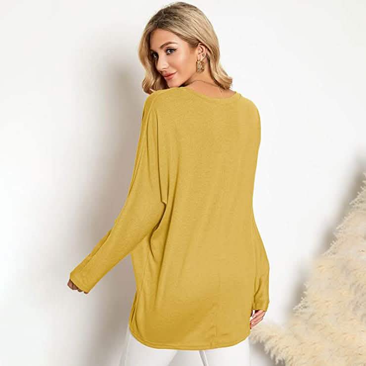 Women's Batwing Sleeve Loose Top Women's Tops - Tophatter Daily Deals