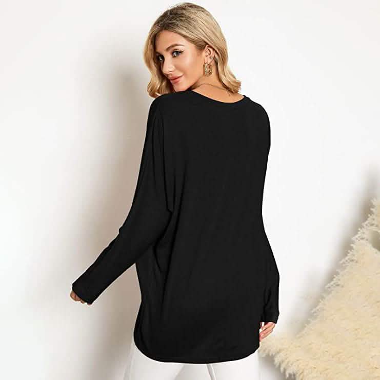 Women's Batwing Sleeve Loose Top Women's Tops - Tophatter Daily Deals