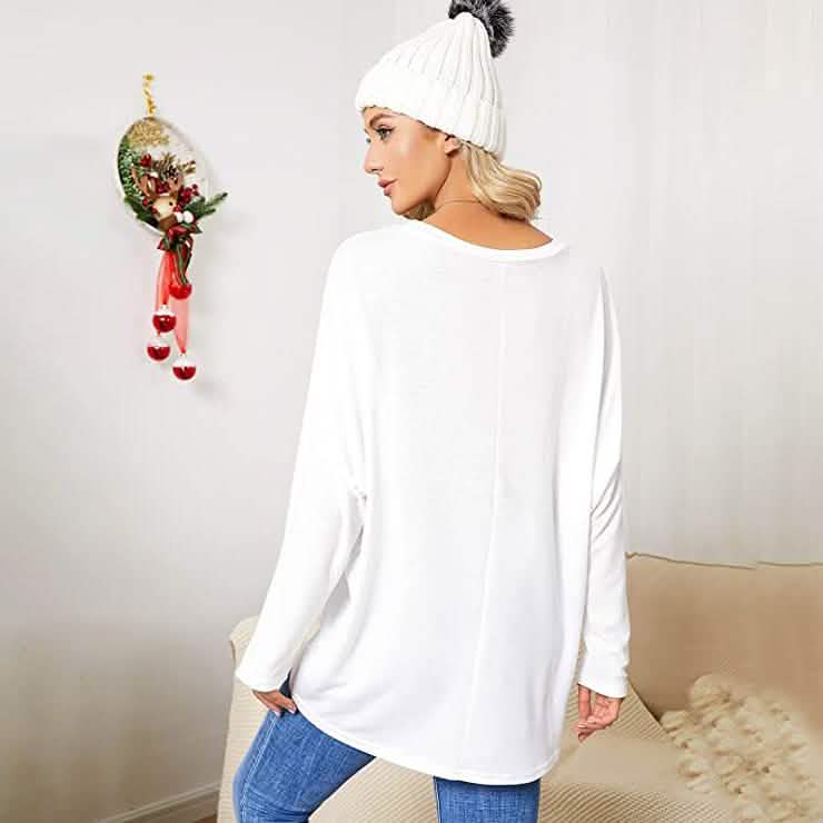 Women's Batwing Sleeve Loose Top Women's Tops - Tophatter Daily Deals