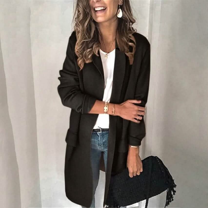 Women's Blazer Outdoor Coat Black Women's Outerwear - Tophatter Daily Deals