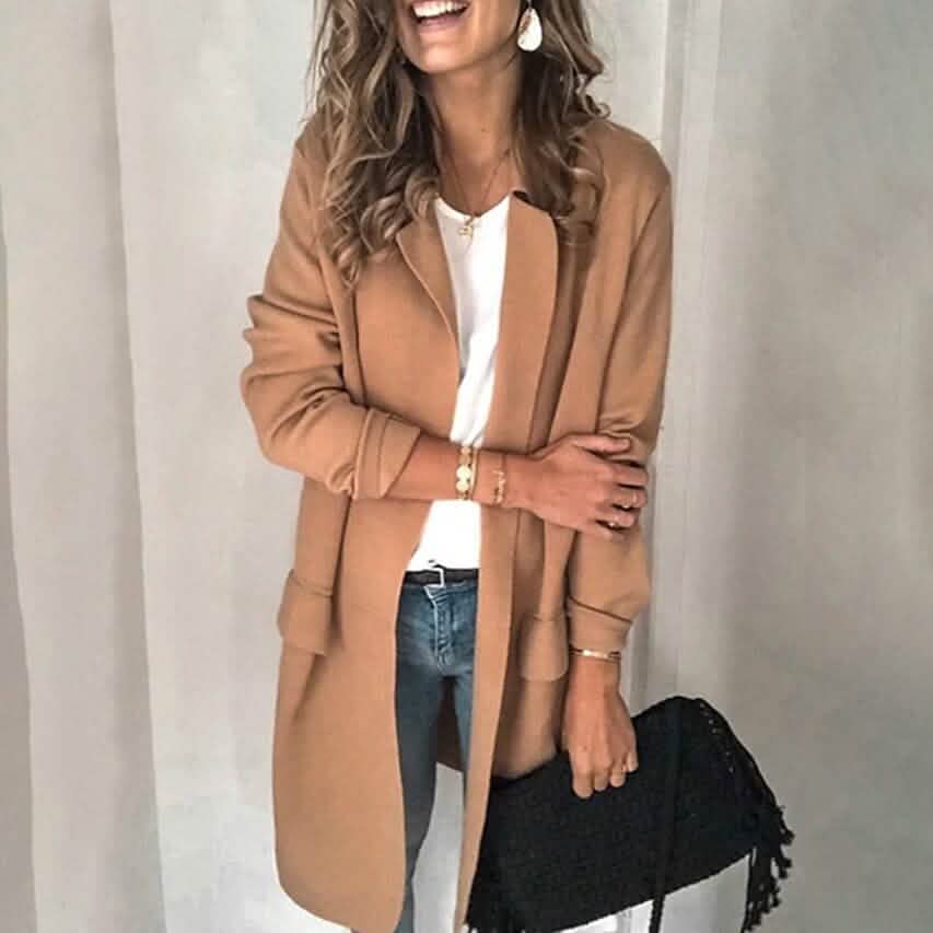 Women's Blazer Outdoor Coat Khaki Women's Outerwear - Tophatter Daily Deals