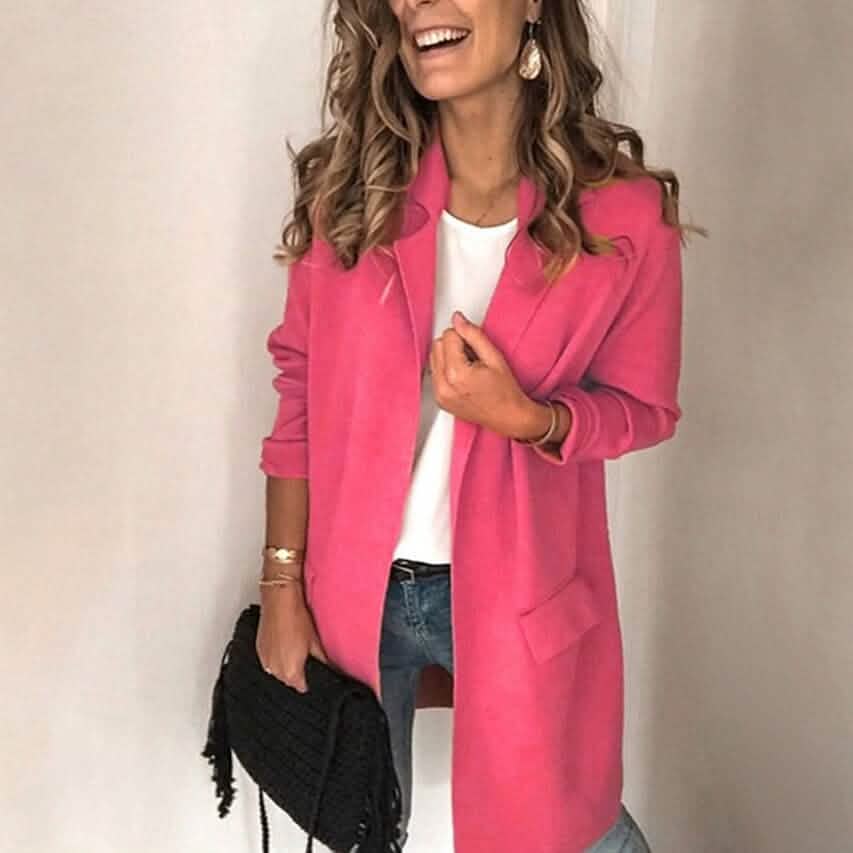 Women's Blazer Outdoor Coat Pink Women's Outerwear - Tophatter Daily Deals