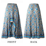 Women's Boho Floral Print Long Skirt Women's Bottoms - Tophatter Daily Deals