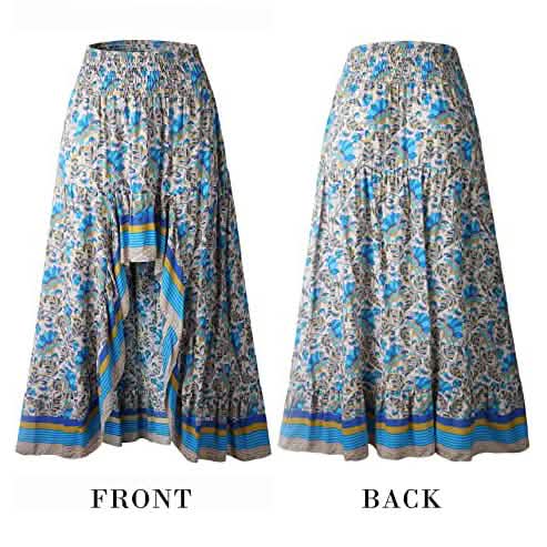 Women's Boho Floral Print Long Skirt Women's Bottoms - Tophatter Daily Deals