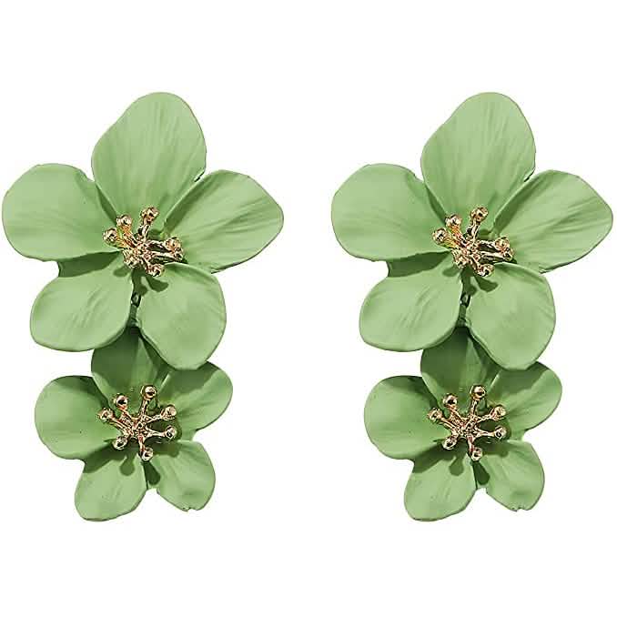 Women's Boho Flower Shaped Daisy Stud Earrings Green Earrings - Tophatter Daily Deals