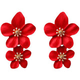 Women's Boho Flower Shaped Daisy Stud Earrings Red Earrings - Tophatter Daily Deals
