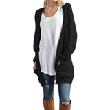 Women's Boho Long Sleeve Cardigan Black Women's Outerwear - Tophatter Daily Deals