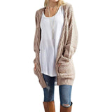 Women's Boho Long Sleeve Cardigan Light Pink Women's Outerwear - Tophatter Daily Deals