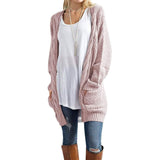 Women's Boho Long Sleeve Cardigan Pink Women's Outerwear - Tophatter Daily Deals