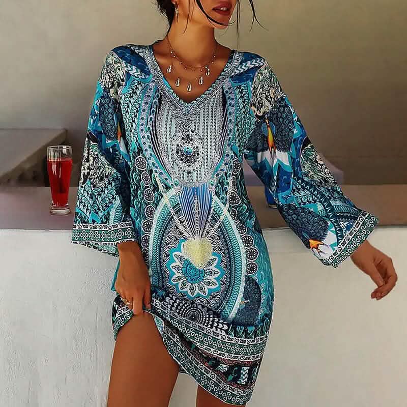 Women's Boho Mini Dress Women's Dresses - Tophatter Daily Deals