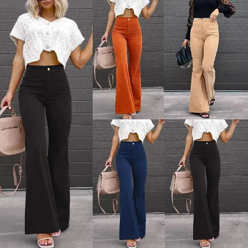 Women's Bootcut Pants Trousers Jeans Corduroy Women's Bottoms - Tophatter Daily Deals
