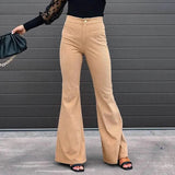 Women's Bootcut Pants Trousers Jeans Corduroy Khaki Women's Bottoms - Tophatter Daily Deals