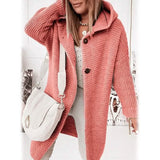 Women's Button Knitted Cardigan Sweater Orange Women's Outerwear - Tophatter Daily Deals
