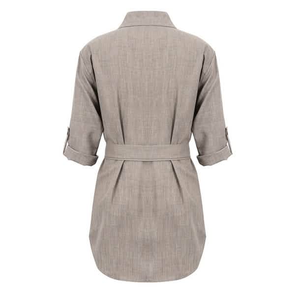 Women's Buttons Turn-Down Casual Shirt Dress Women's Dresses - Tophatter Daily Deals