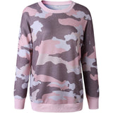 Women's Camouflage Print Casual Leopard Pullover Long Sleeve Sweatshirts Women's Tops - Tophatter Daily Deals
