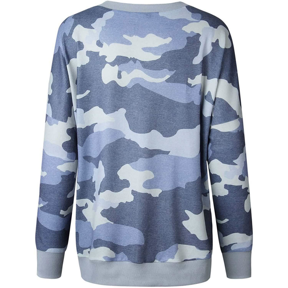 Women's Camouflage Print Casual Leopard Pullover Long Sleeve Sweatshirts Women's Tops - Tophatter Daily Deals