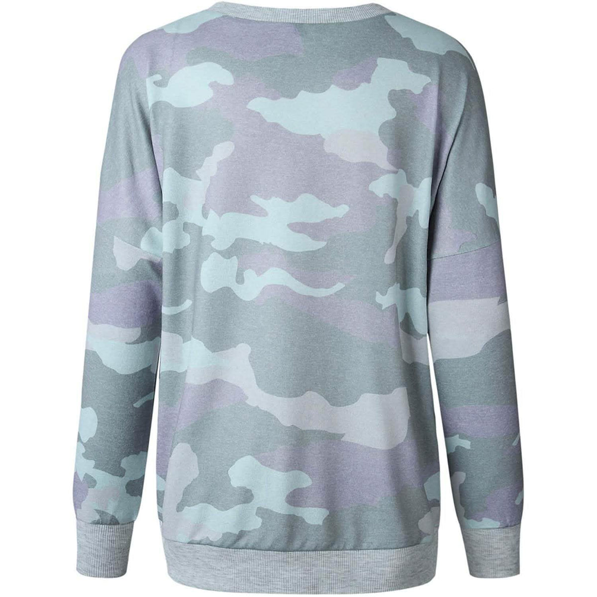Women's Camouflage Print Casual Leopard Pullover Long Sleeve Sweatshirts Women's Tops - Tophatter Daily Deals