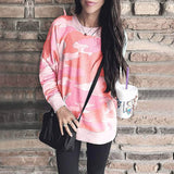 Women's Camouflage Print Casual Leopard Pullover Long Sleeve Sweatshirts Women's Tops - Tophatter Daily Deals