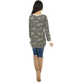 Women's Camouflage Print Casual Leopard Pullover Long Sleeve Sweatshirts Women's Tops - Tophatter Daily Deals