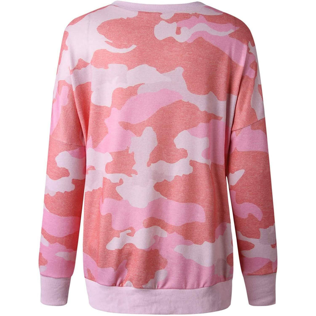 Women's Camouflage Print Casual Leopard Pullover Long Sleeve Sweatshirts Women's Tops - Tophatter Daily Deals