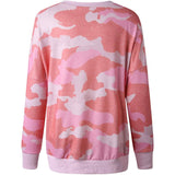 Women's Camouflage Print Casual Leopard Pullover Long Sleeve Sweatshirts Women's Tops - Tophatter Daily Deals