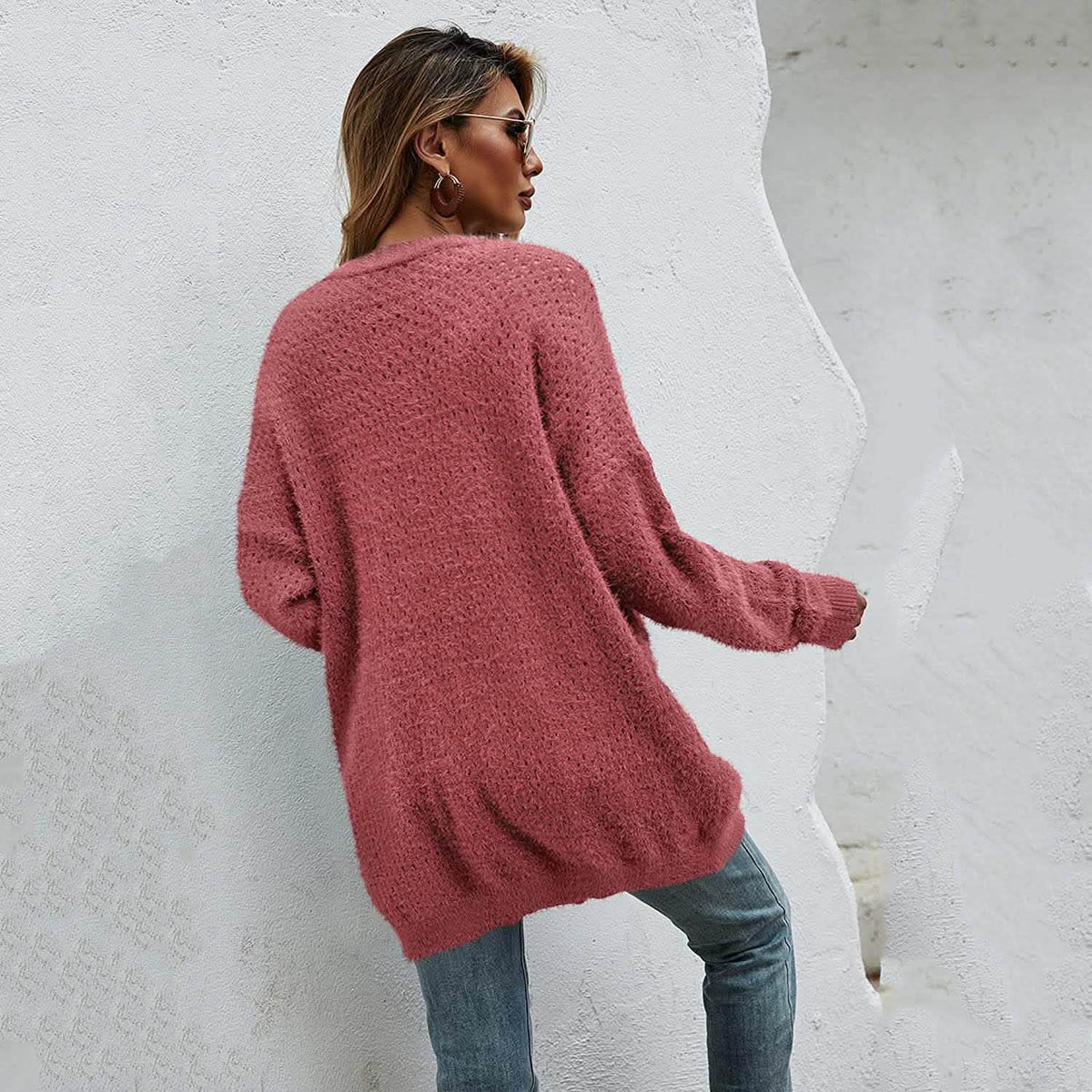 Women's Cardigan Knitted Sweater Jacket Women's Outerwear - Tophatter Daily Deals