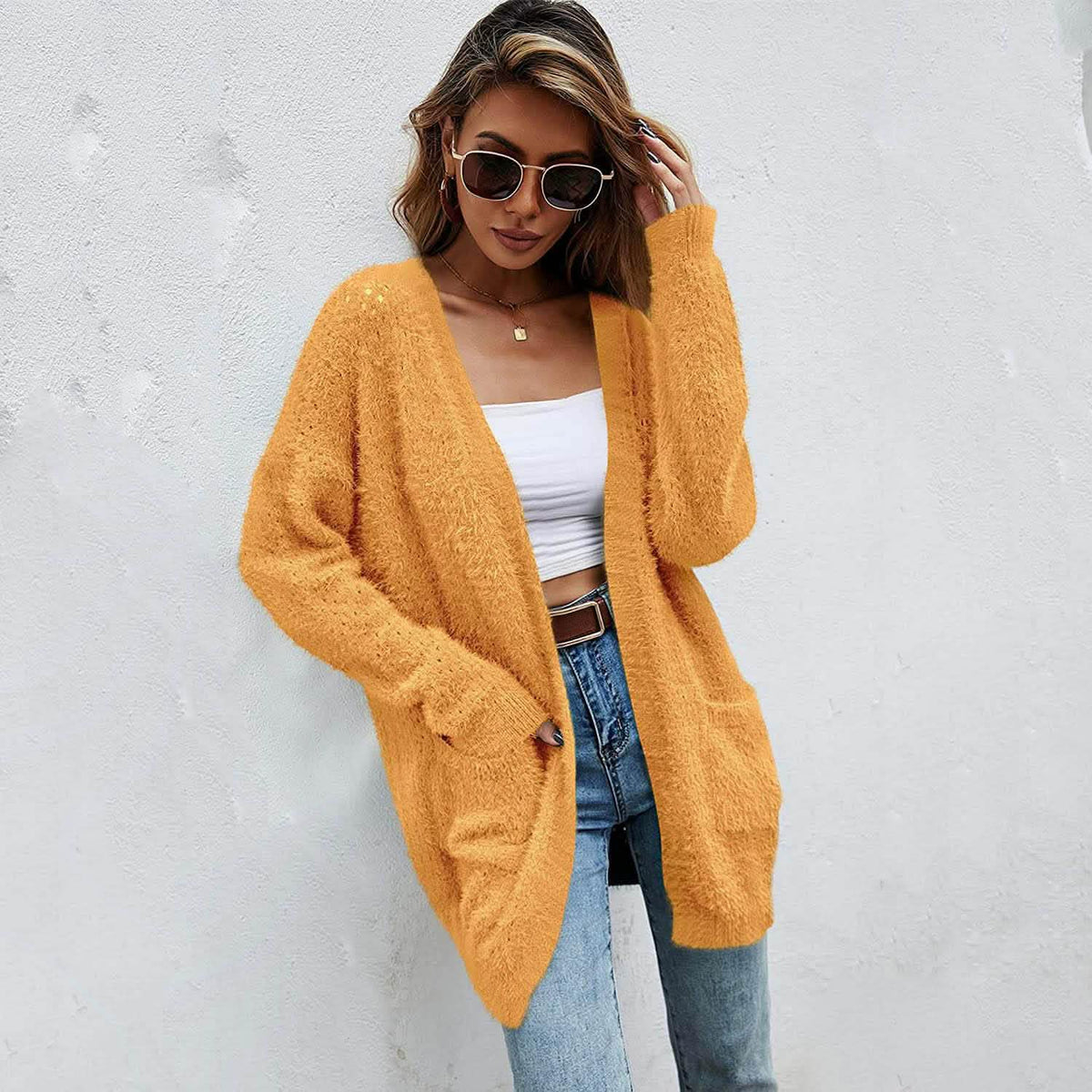 Women's Cardigan Knitted Sweater Jacket Women's Outerwear - Tophatter Daily Deals
