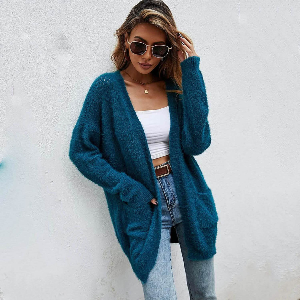 Women's Cardigan Knitted Sweater Jacket Women's Outerwear - Tophatter Daily Deals