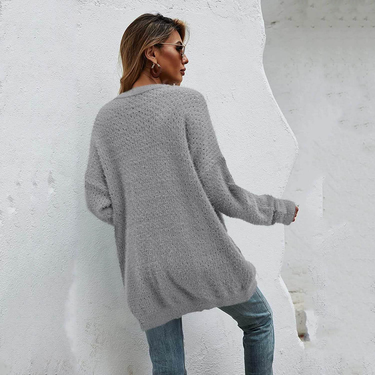 Women's Cardigan Knitted Sweater Jacket Women's Outerwear - Tophatter Daily Deals