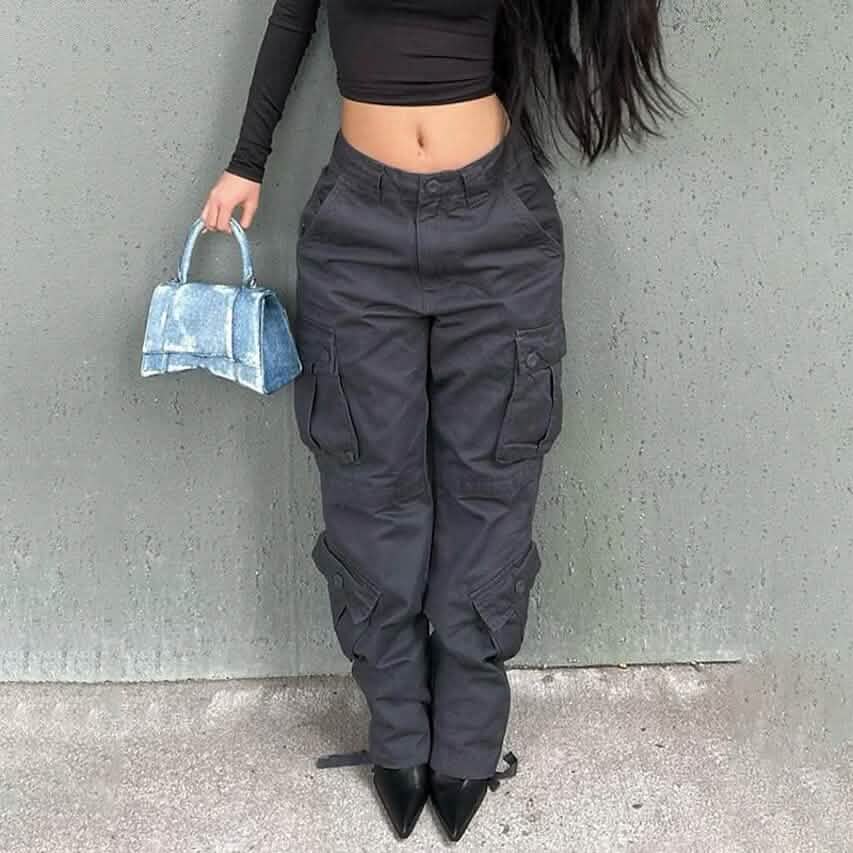Women's Cargo Trouser Pants Gray Women's Bottoms - Tophatter Daily Deals