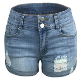 Women's Casual Fashion Jeans Denim Shorts Blue Women's Bottoms - Tophatter Daily Deals