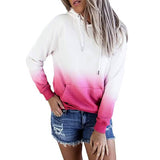 Women's Casual Hooded Sweatshirt Loose Drawstring Pullover Hoodie Rose Women's Tops - Tophatter Daily Deals