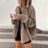 Women's Casual Long Sleeve Jacket Brown Women's Outerwear - Tophatter Daily Deals