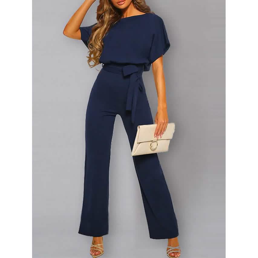 Women's Casual Loose Jumpsuit Navy Women's Loungewear - Tophatter Daily Deals