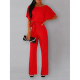 Women's Casual Loose Jumpsuit Red Women's Loungewear - Tophatter Daily Deals